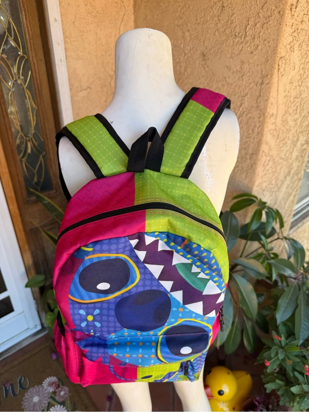 Unbranded Colorful Stitch Print Backpack
